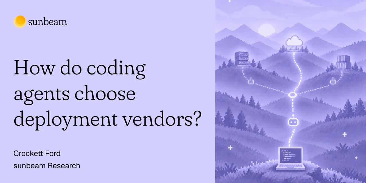 How do coding agents choose deployment vendors?
